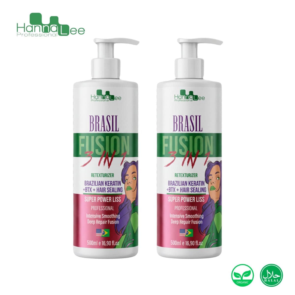 Hanna Lee - 3 in 1 (BOTOX - KERATIN - HAIR SEALING) 2PACK